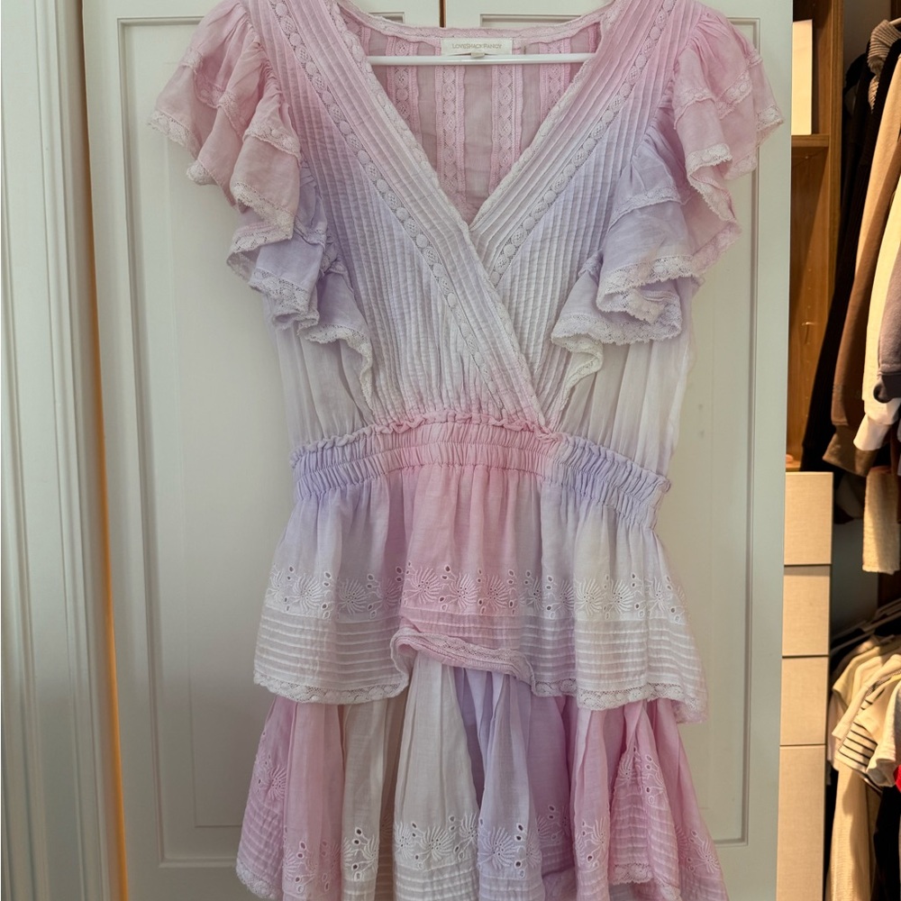 Love shack fancy Natasha mini dress multi color